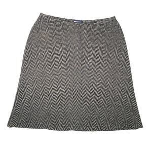Blue Asphalt - Y2K Skater Skirt - Gray & Zig Zag Pattern